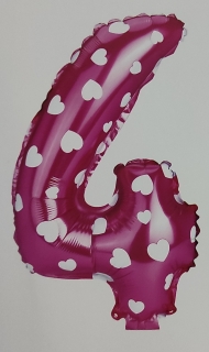 Růžový balónek č.4 45cm 