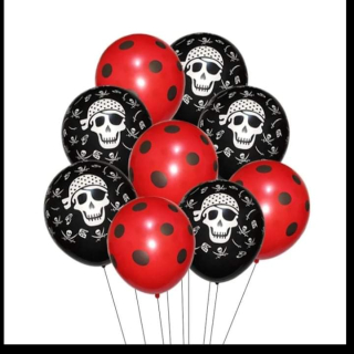 Balónky Pirát 10pcs latex 