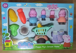 Velká sada Peppa Pig s nákupním vozíkem