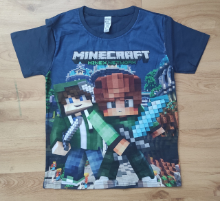Tričko Minecraft TM.modrá