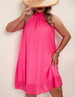 Zářivě růžové šaty 4xl 