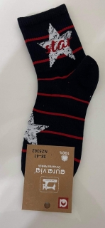 Ponožky love černo- červené 