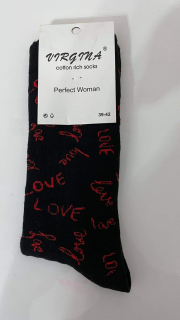 Ponožky Love Love černo-červené
