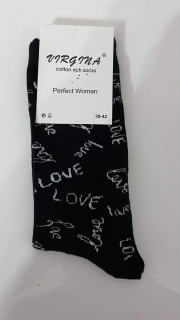 Ponožky Love Love černo-bilé
