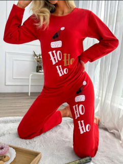 Vánoční červené pyžamo 