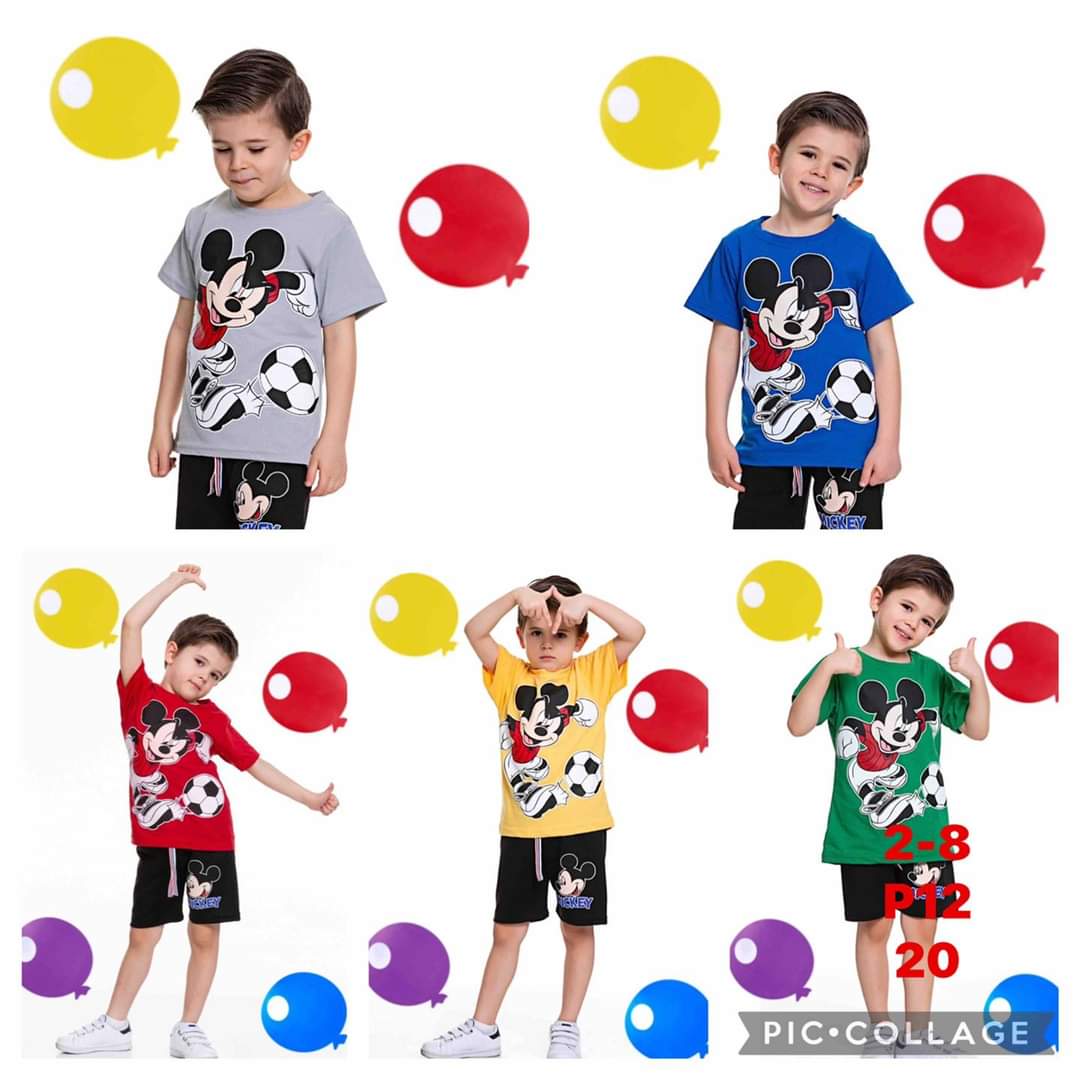 Komplet Mickey červený 