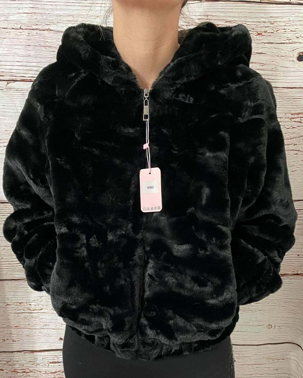 Medvídková bunda Oversize černá 