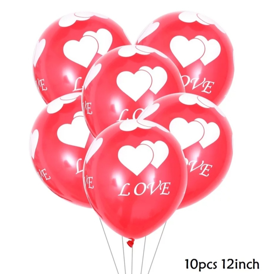 Balonky srdíčka 10pcs