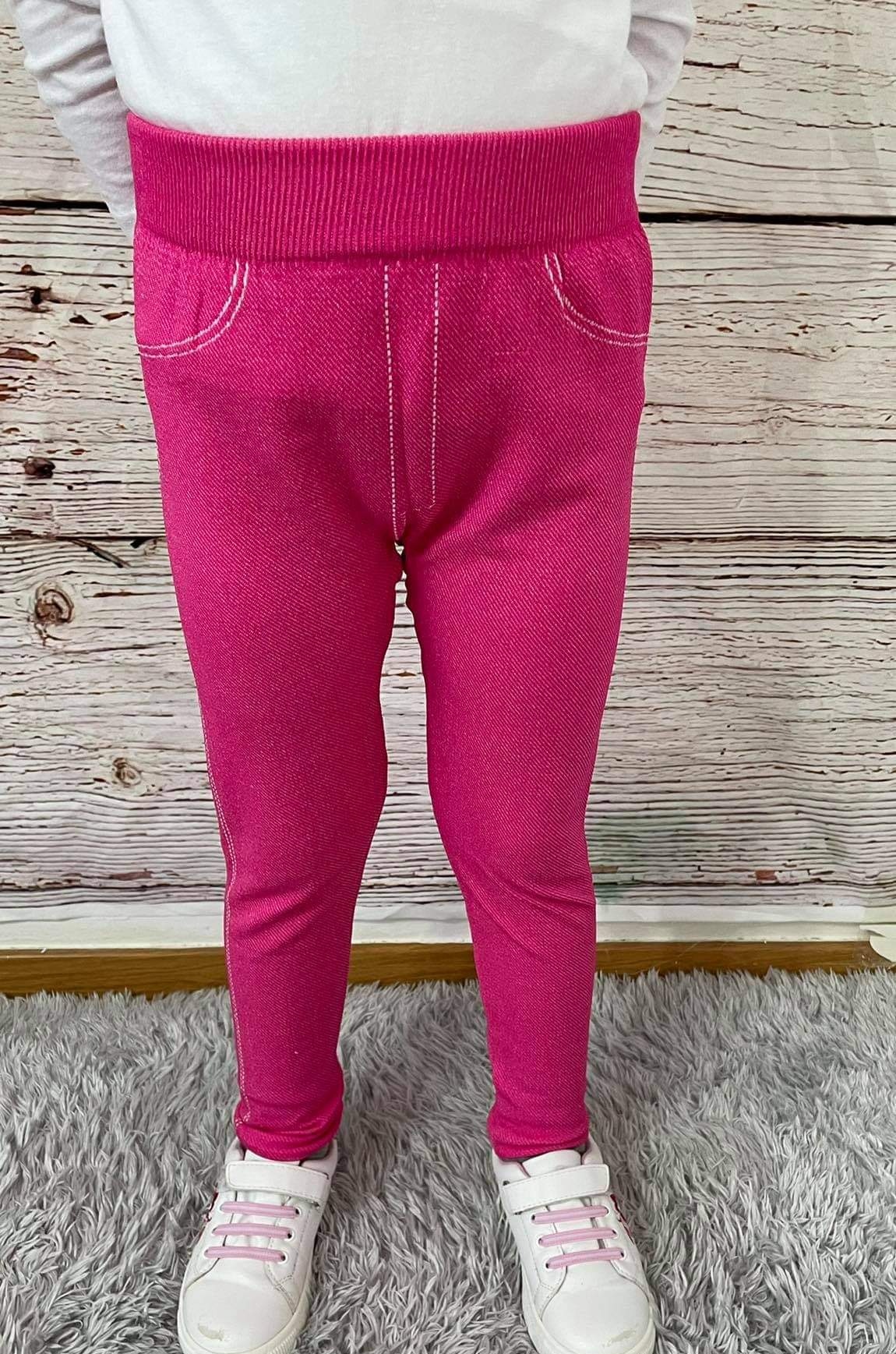 Růžové dětské legíny 