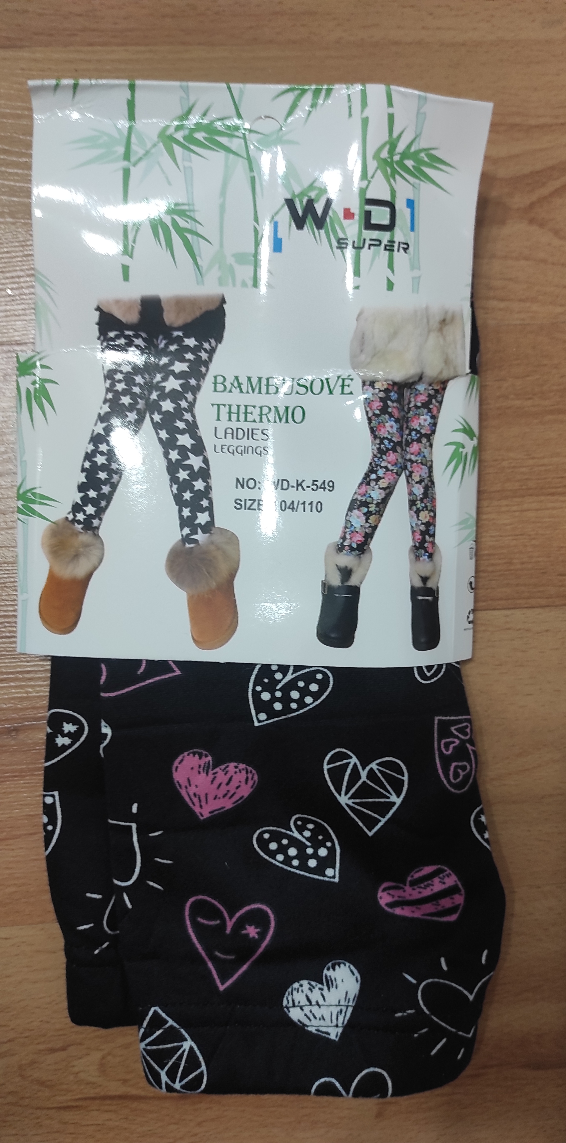 Thermo zateplené legíny 80-104 srdíčka baby 