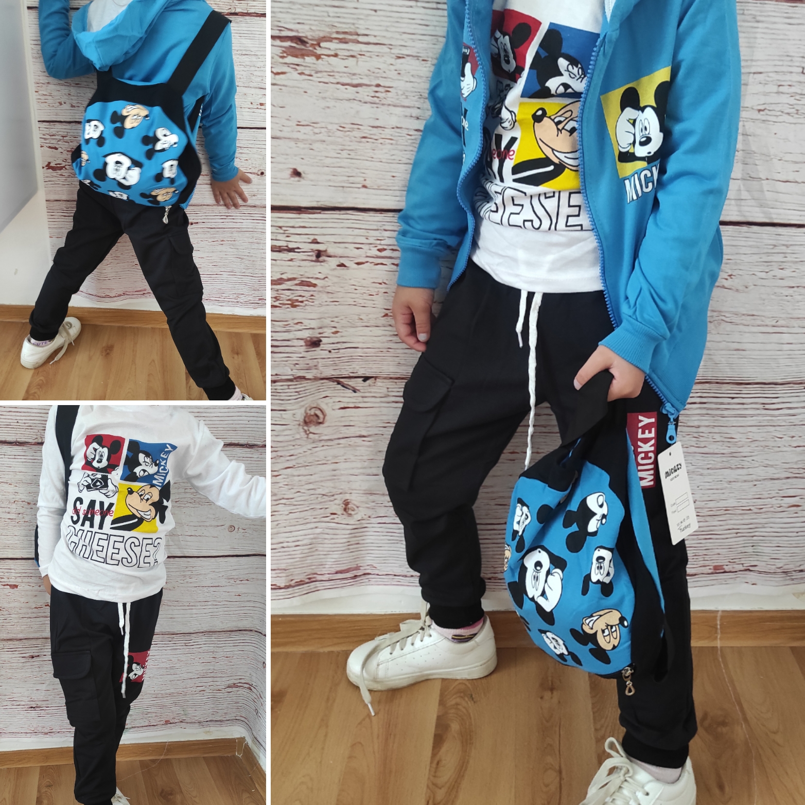 Čtyřdílný komplet Mickey 2-8 let modrý 