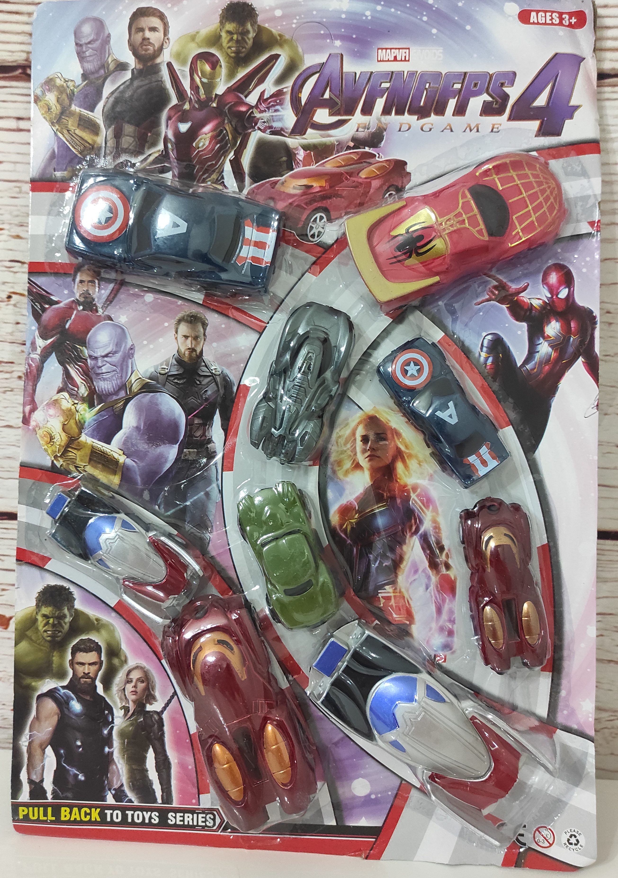 Sestava Avengers autíček 9ks 