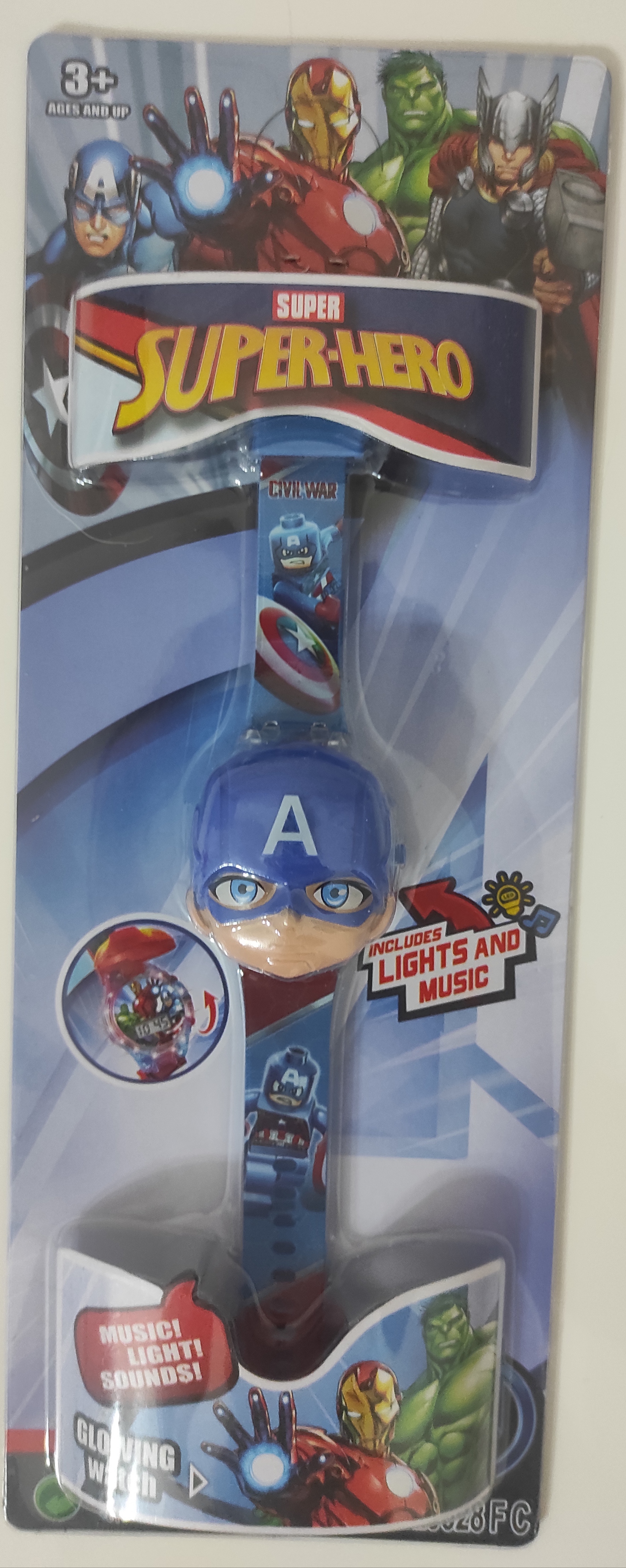 Hodinky 3D Kapitán Amerika