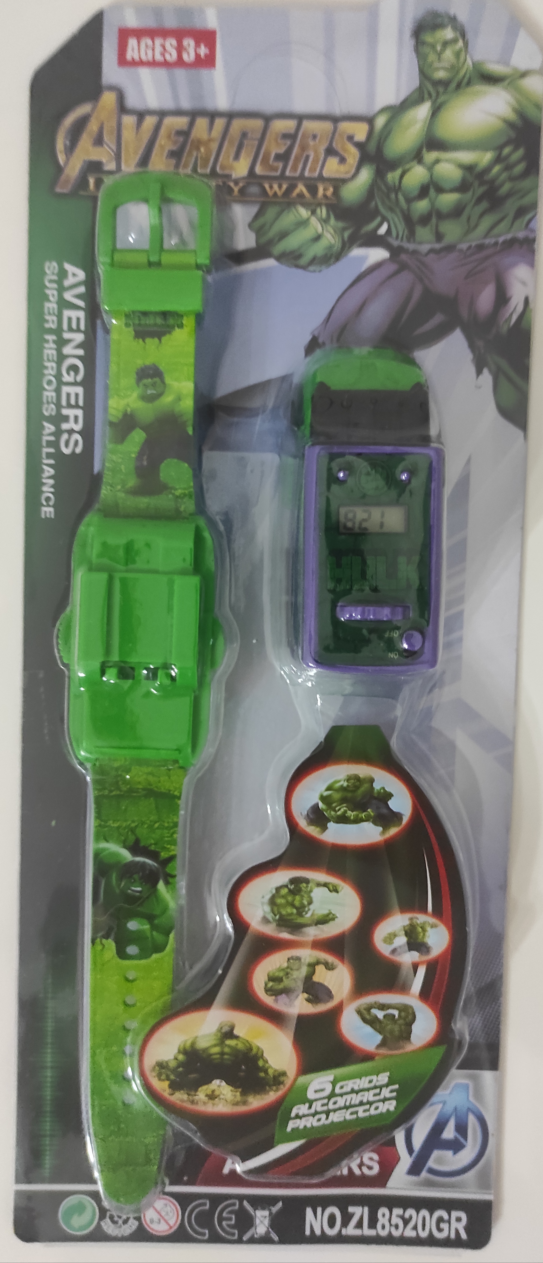 Hodinky 3D Avengers Autíčko Hulk 