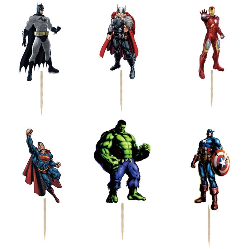 Zapichy do dortu nebo mufinu Avengers 24pcs