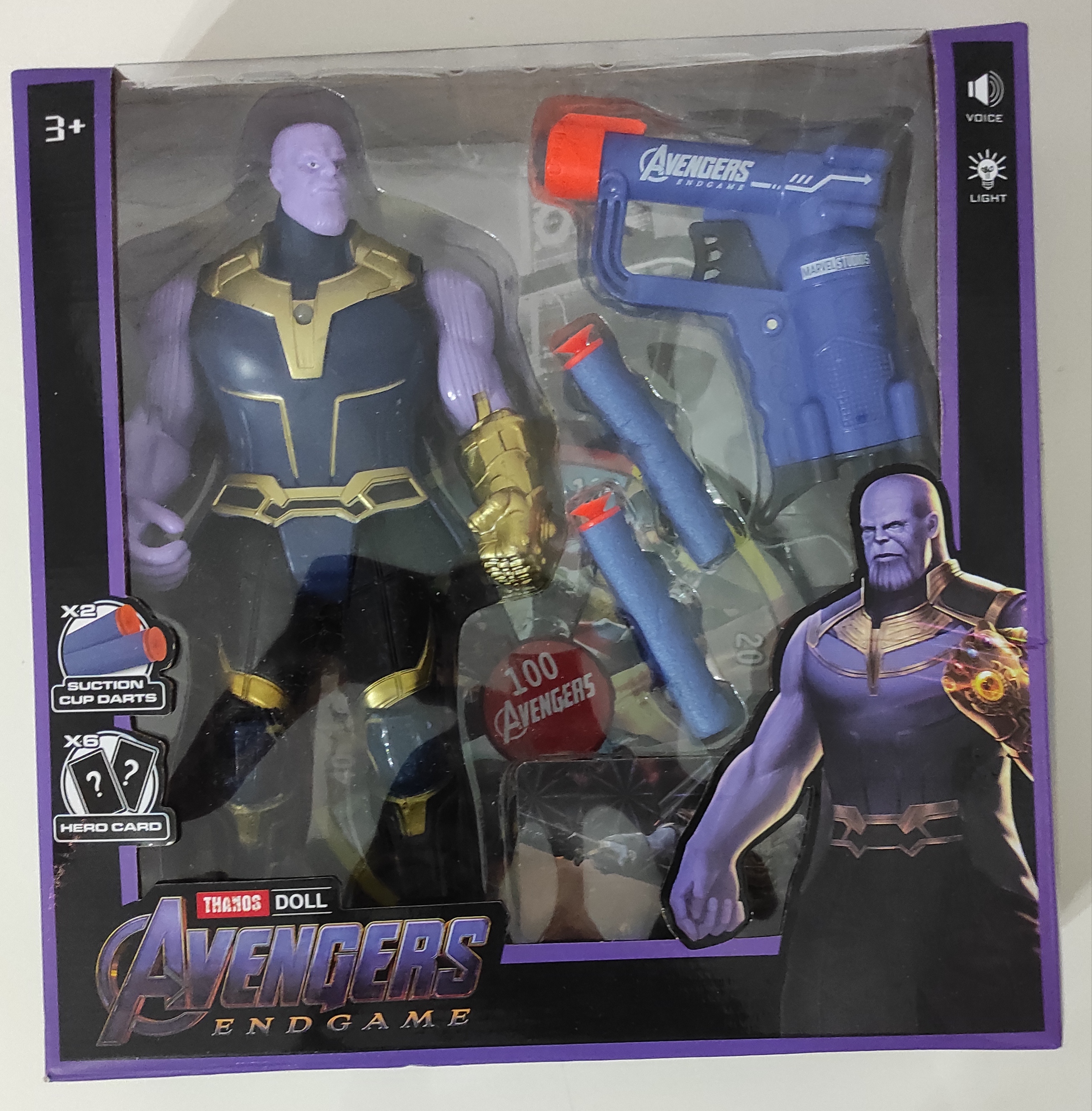 Sada Thanos s pistolí a nabojemi