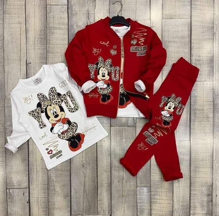 Červený komplet Minnie Star 