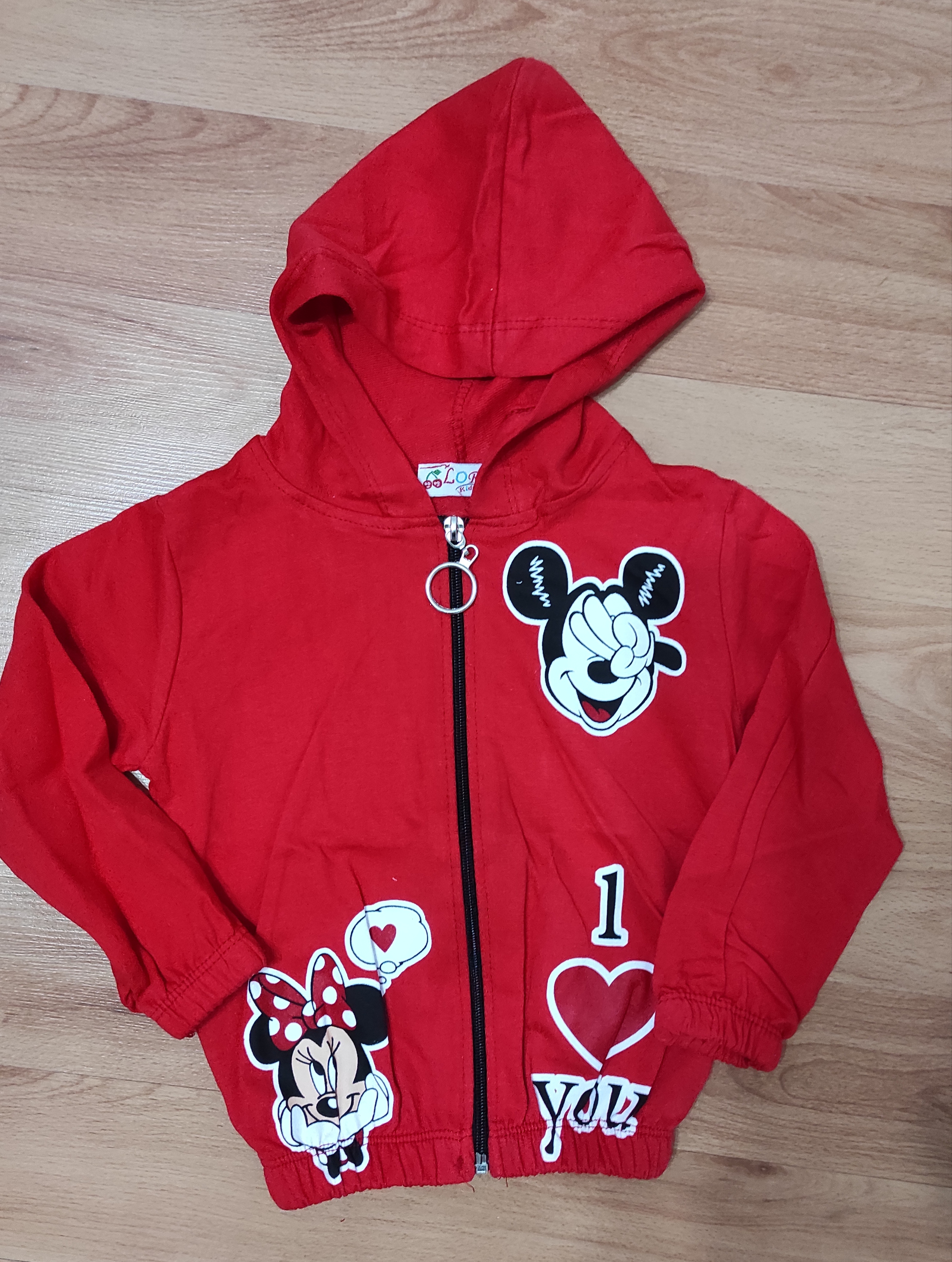 Mikina Minnie I love you červená 