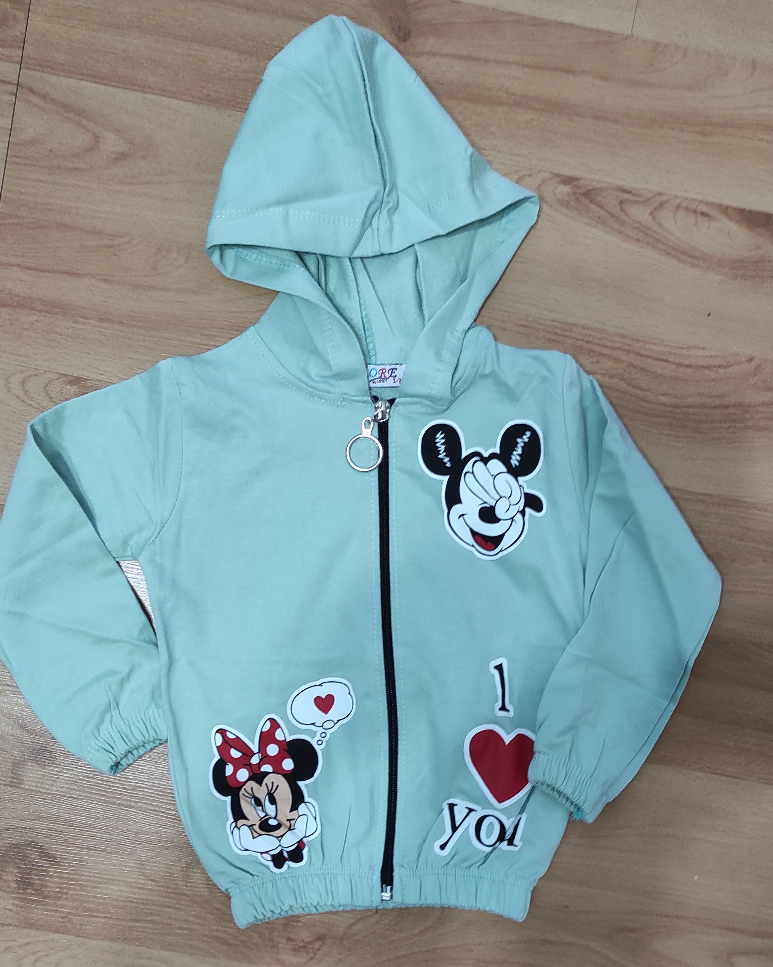 Mikina Minnie I love you Zelenkava