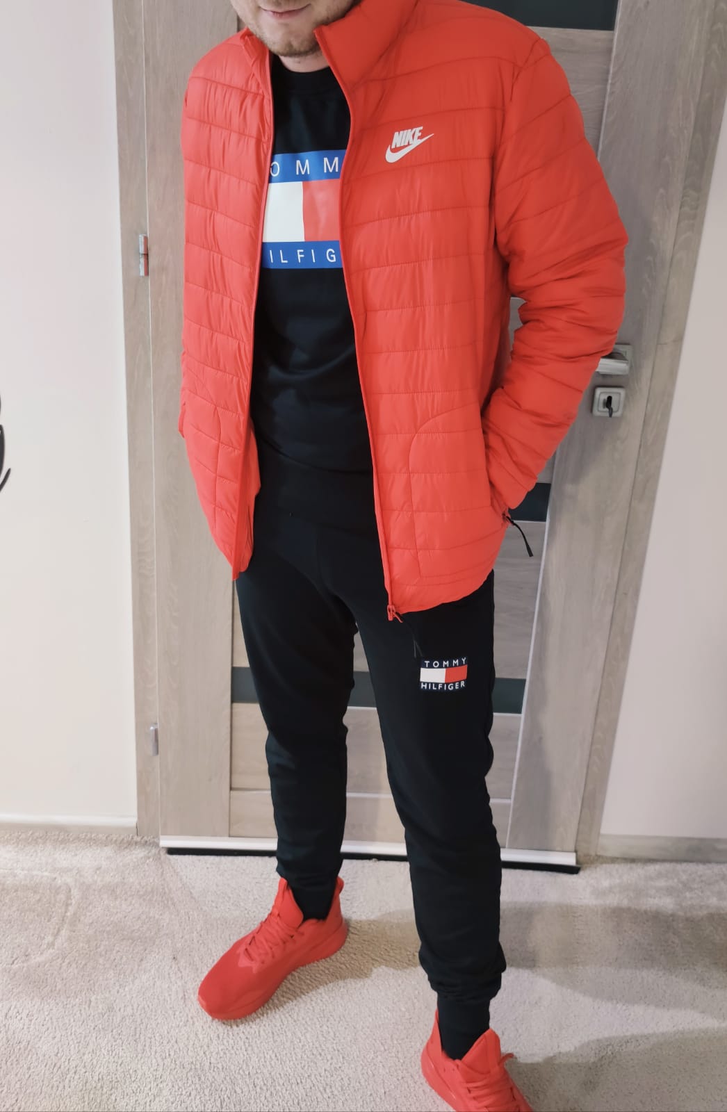 Pánská bunda Červená přechodová
