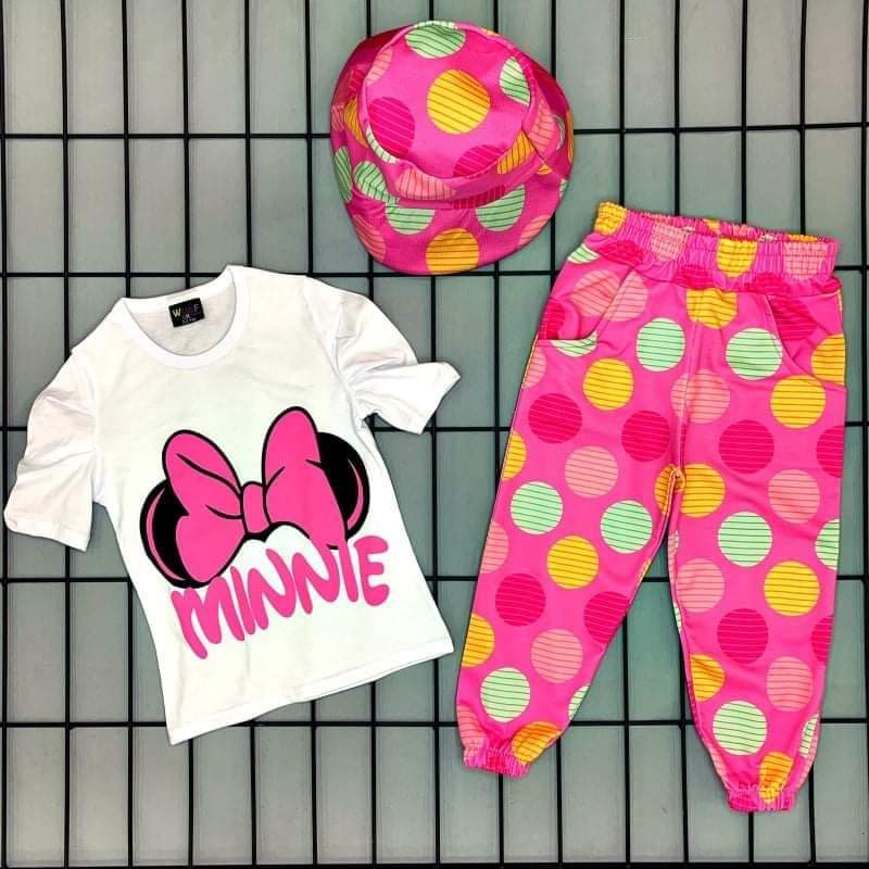 Komplet Minnie s kloboučkem 