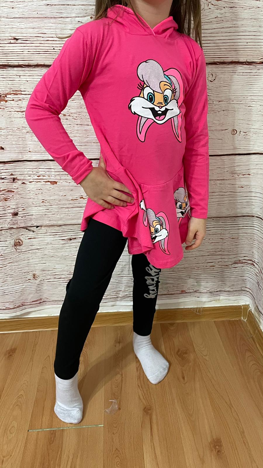 Králíčková souprava Bunny malinova
