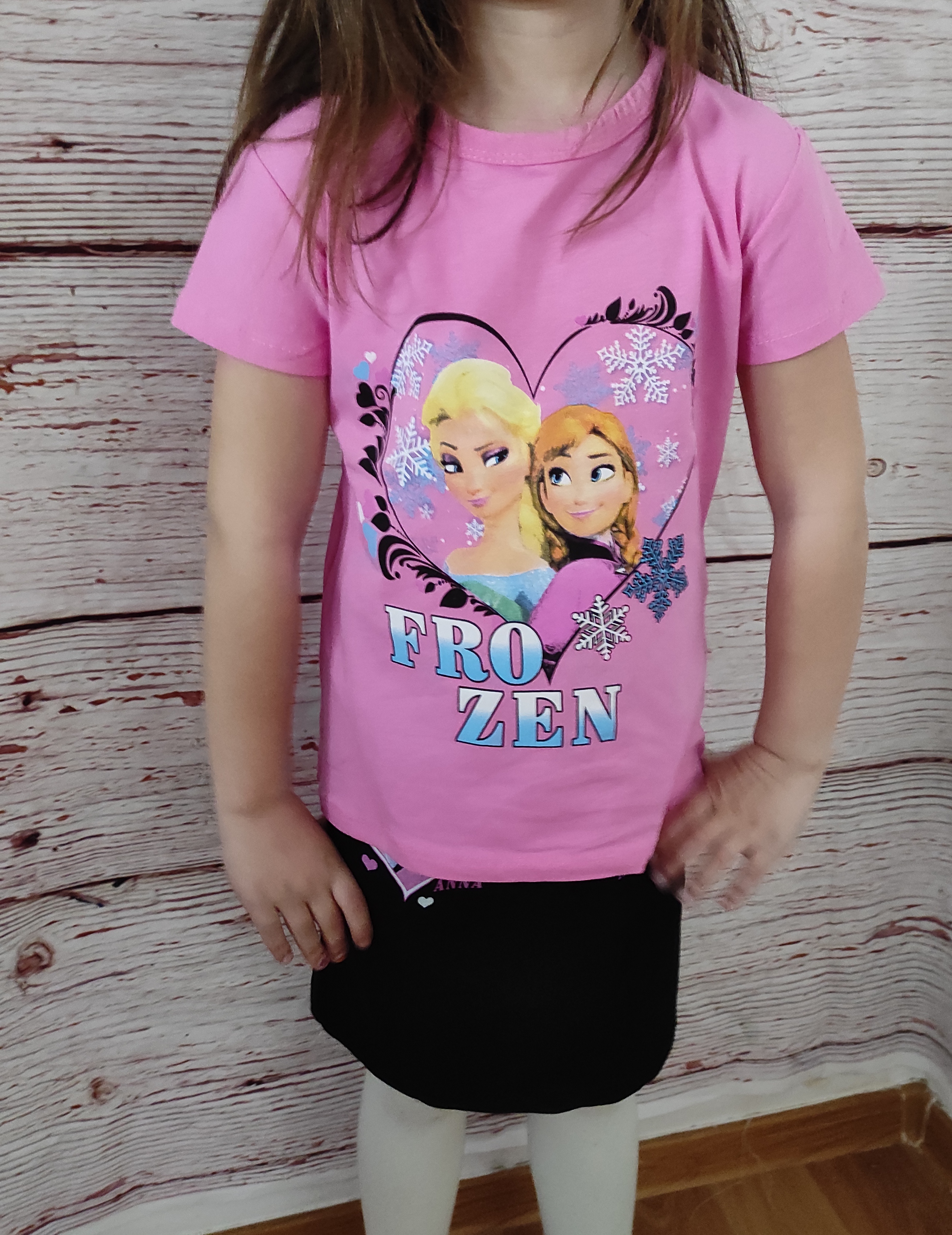 Komplet sukýnka a tričko Frozen růžová 
