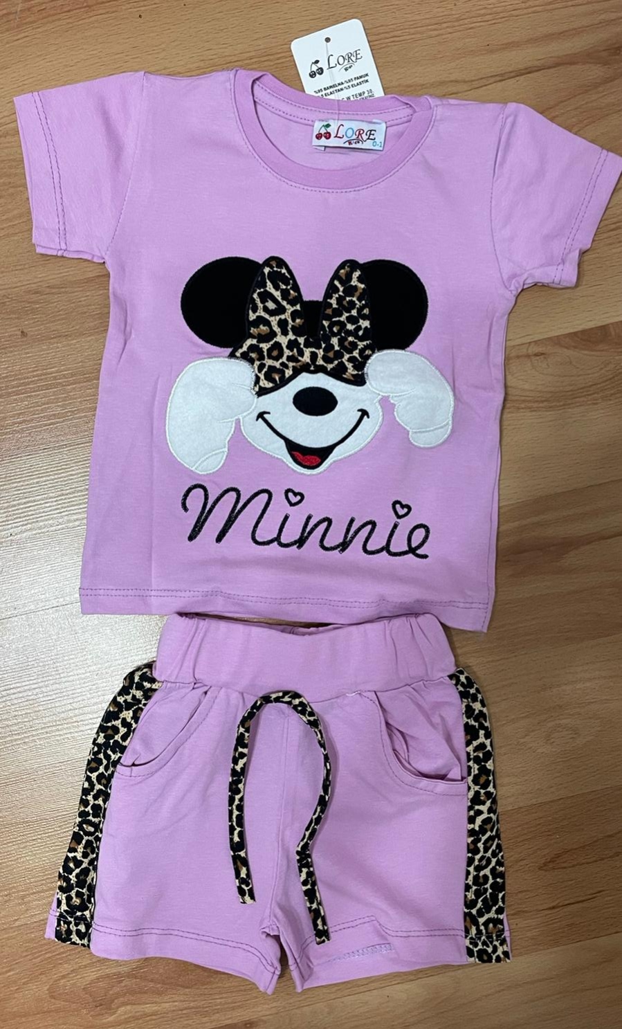 Komplet Cute Minnie Kraťasy a tričko fialová  