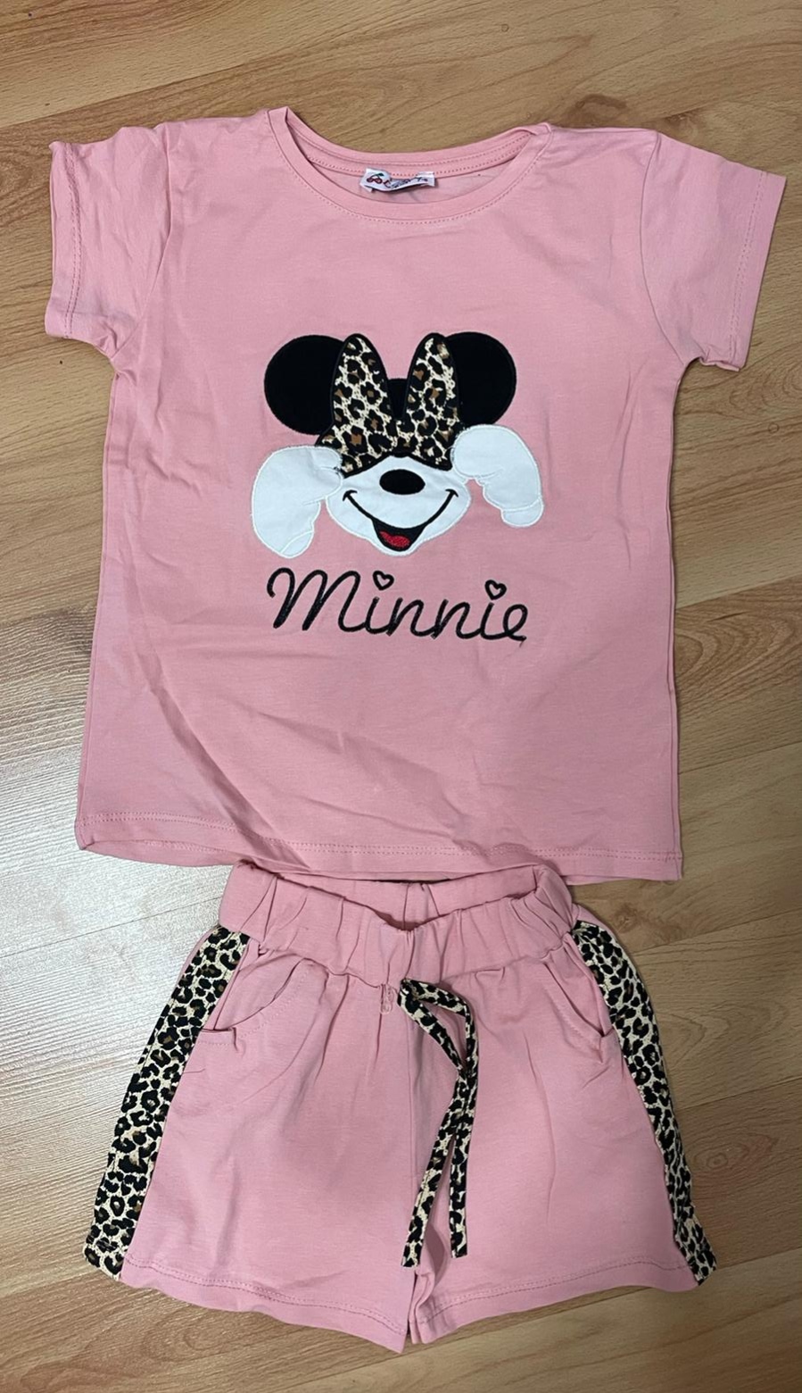Komplet Cute Minnie Kraťasy a tričko staro-růžové  