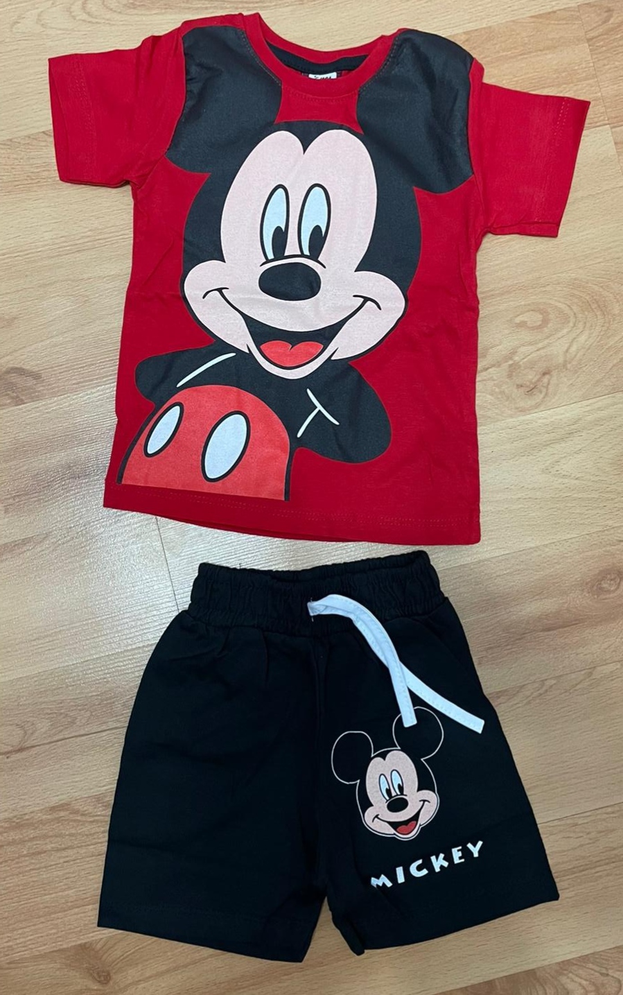 Komplet Mickey tričko a kraťasy červená 