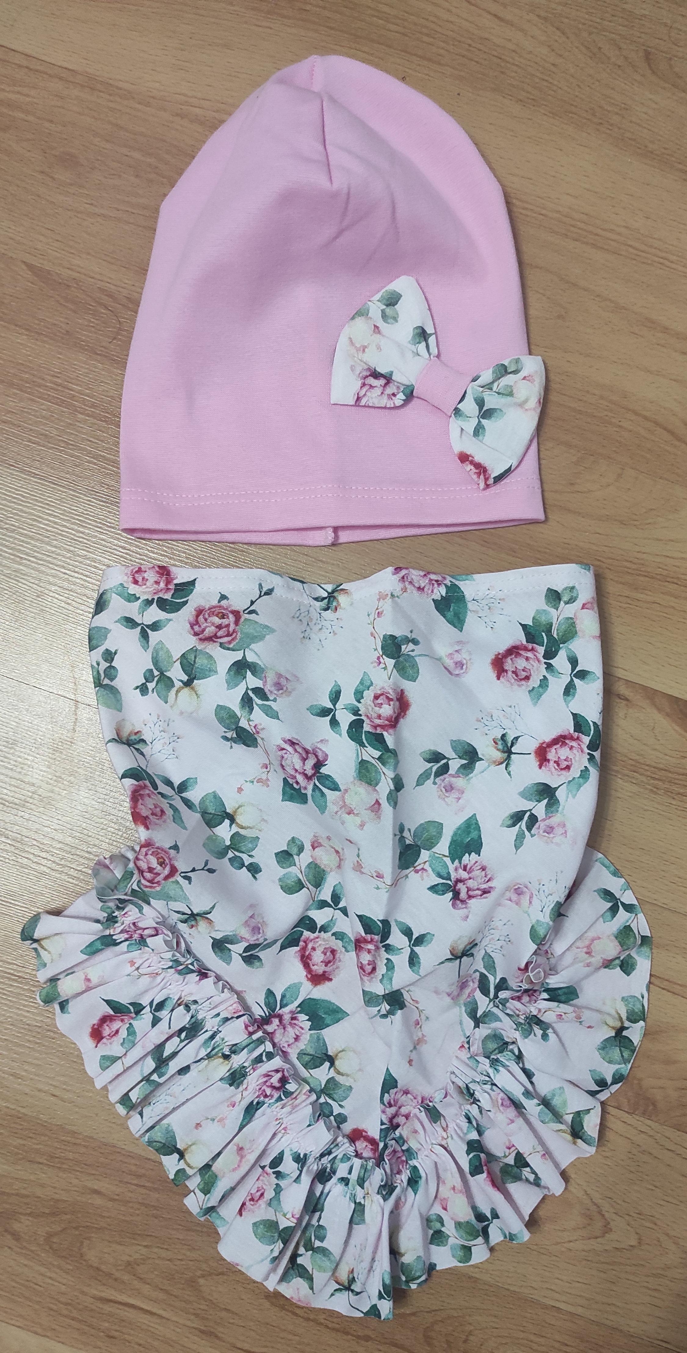 Komplet čepice a šála Floral 