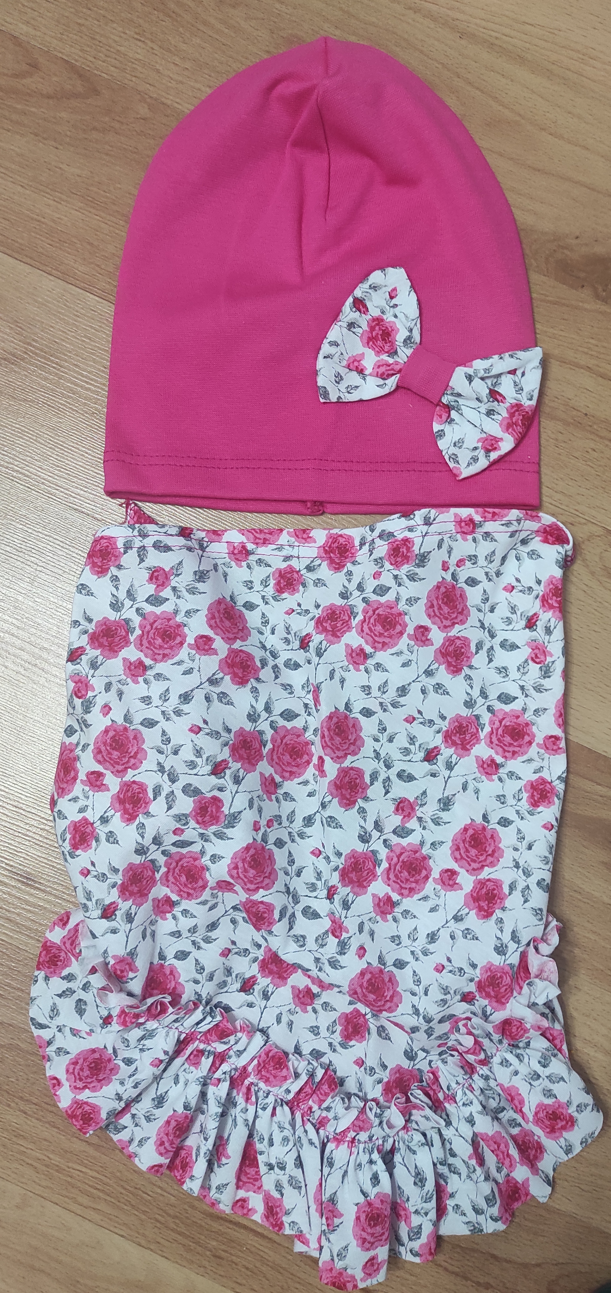 Komplet čepice a šála Floral 