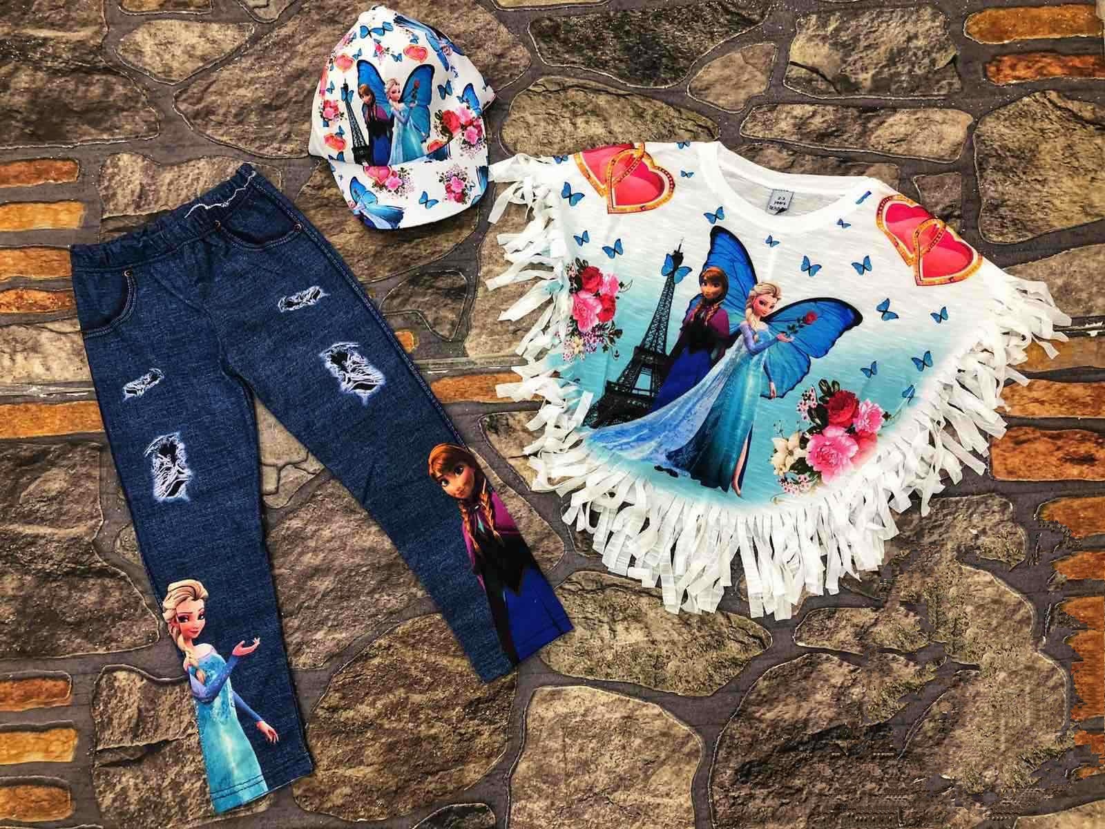 Pončo komplet Motýli Frozen 