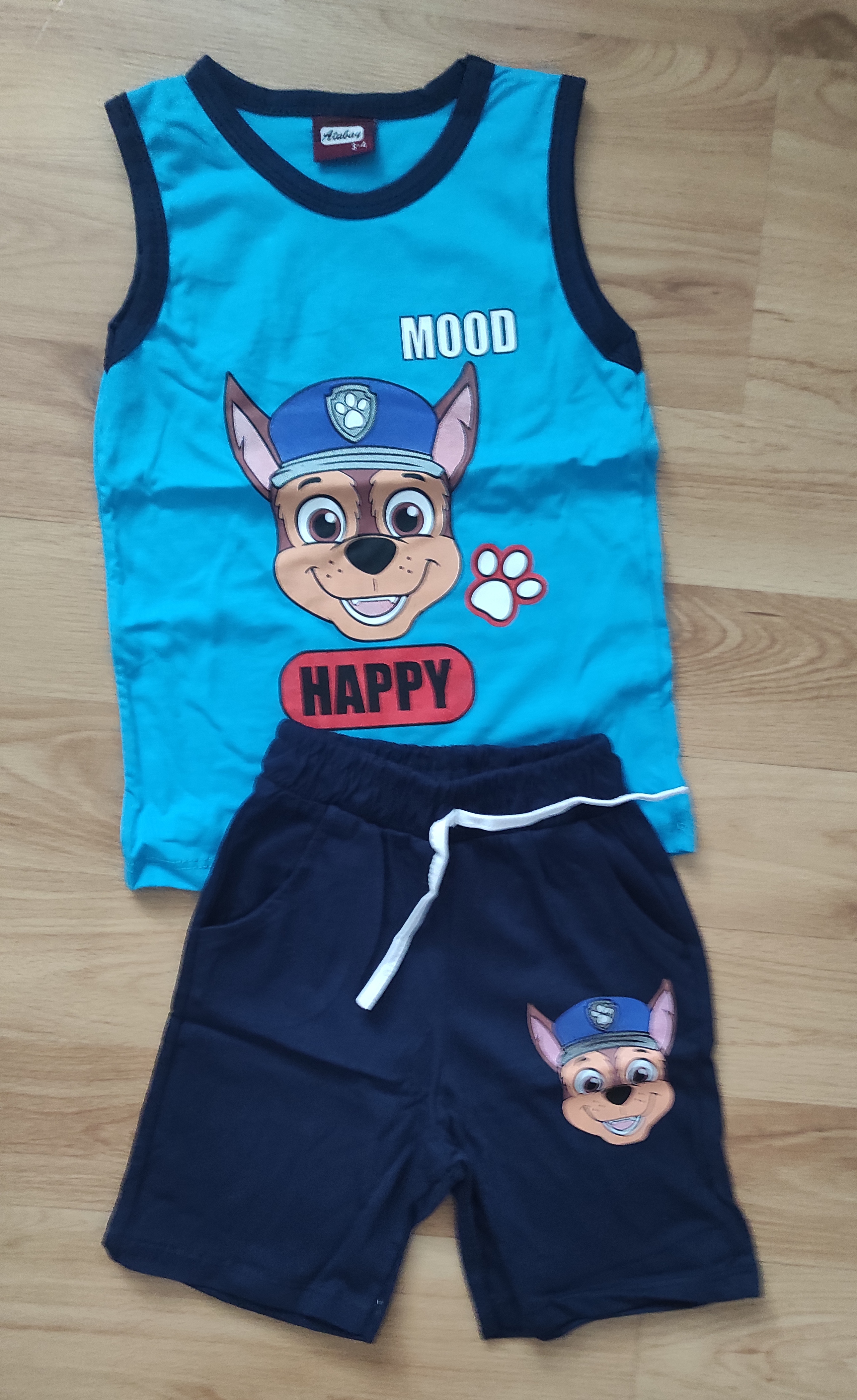 Komplet Tílko a kraťasy Patrola modrá 1-8 let 