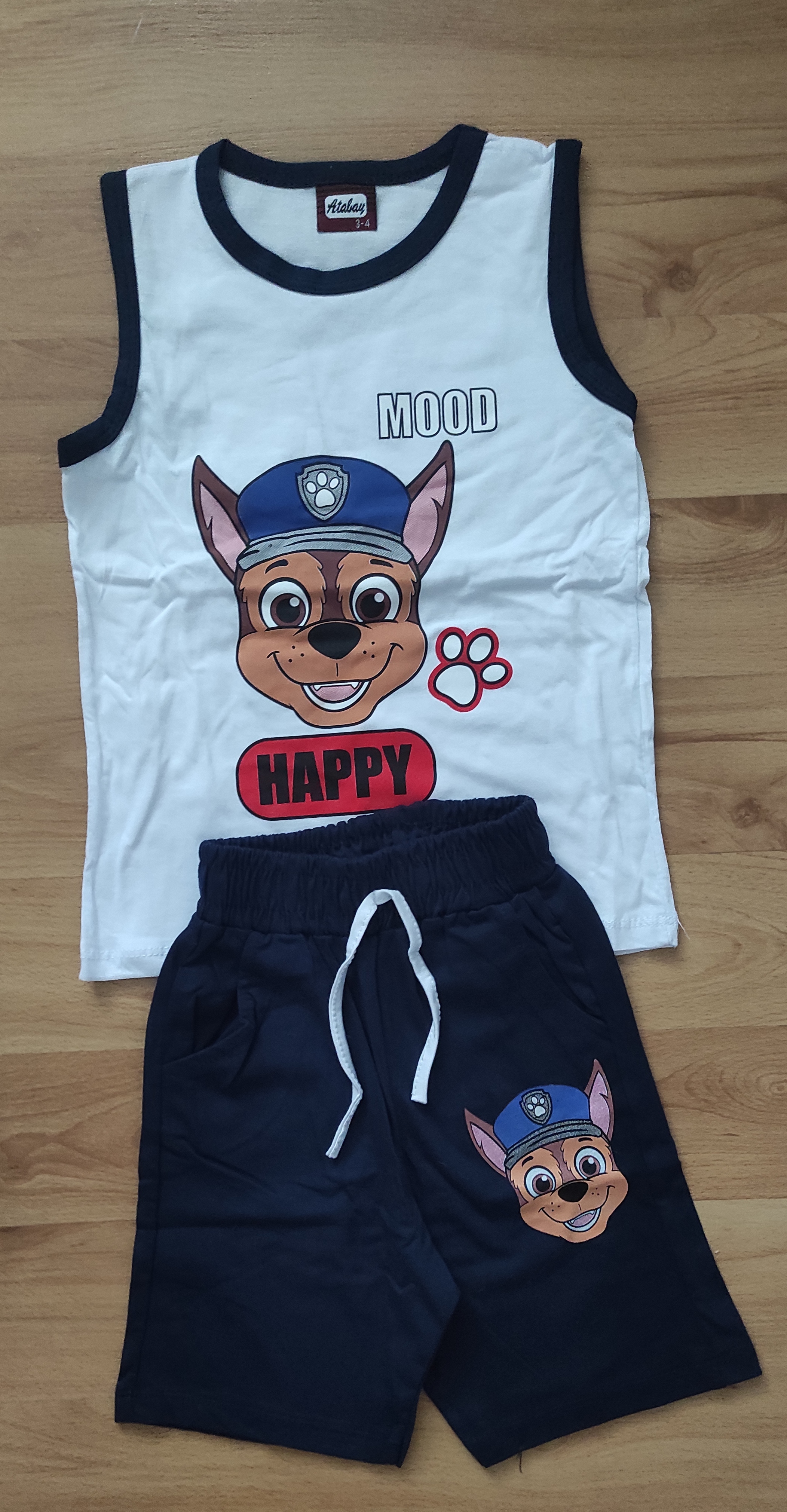 Komplet Tílko a kraťasy Patrola bílá 1-8 let 