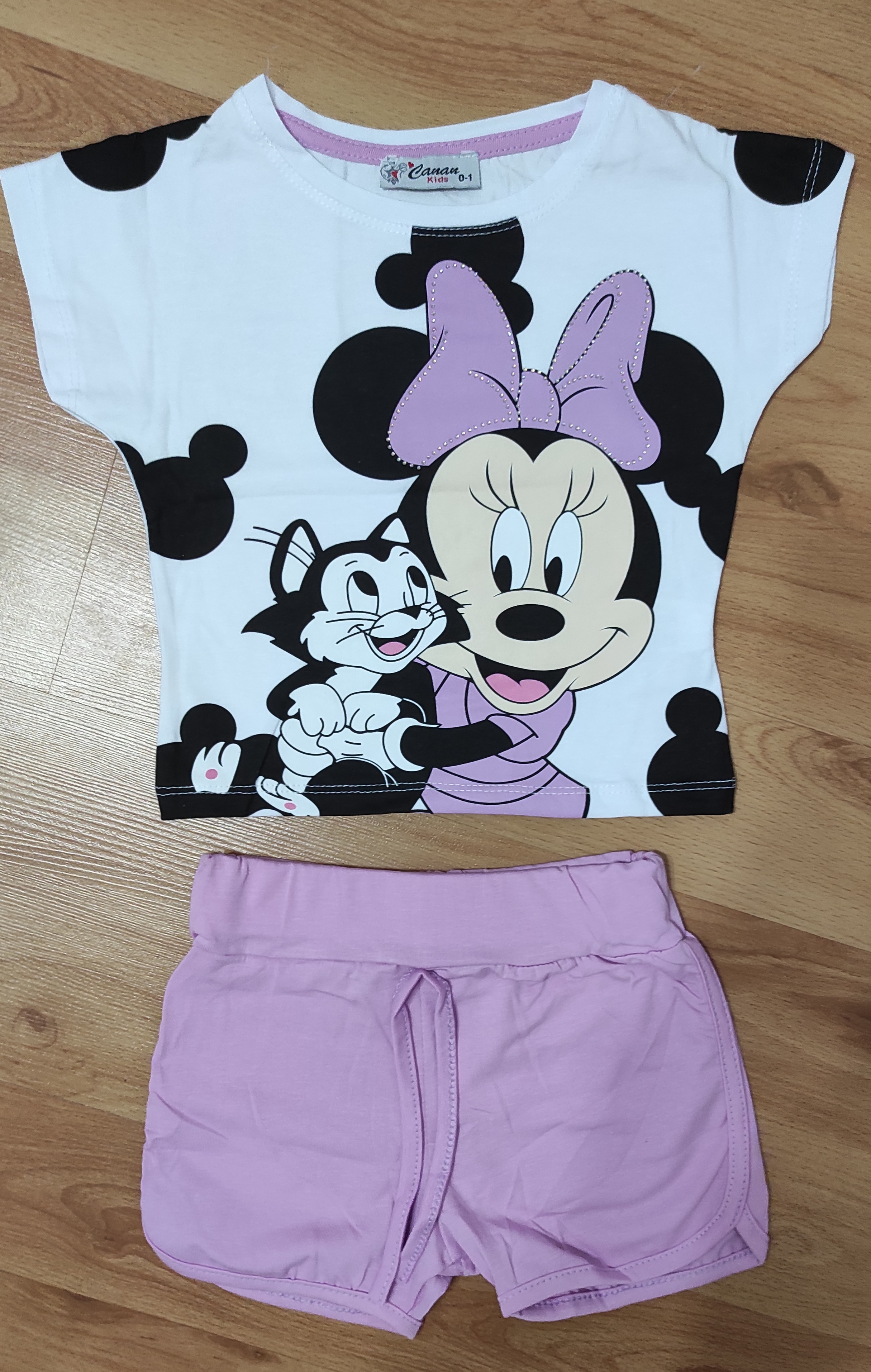 Tílko a kraťasy Minnie Cat fialová 