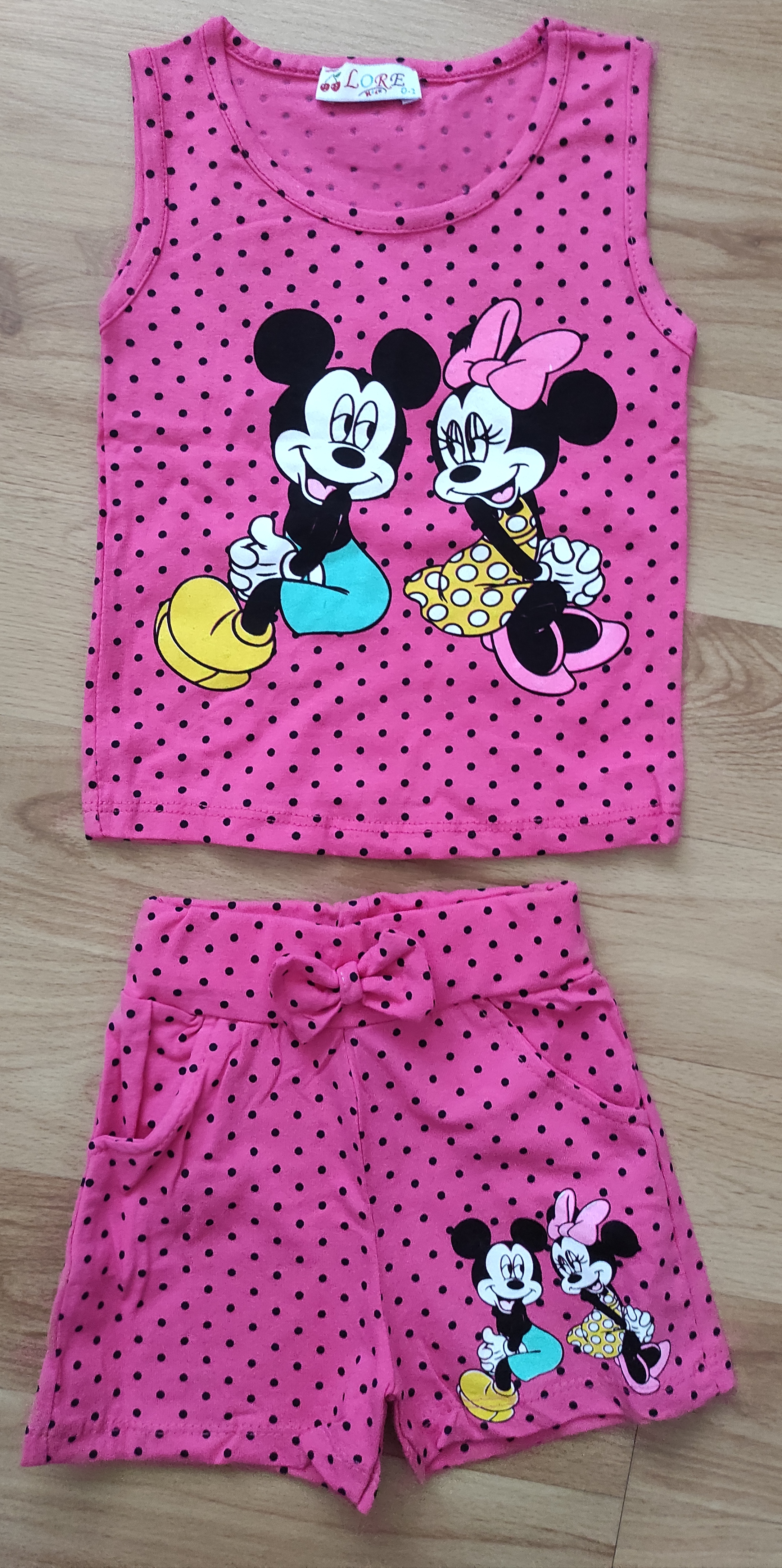 Tílko a kraťasy Minnie Mickey TM.ružová