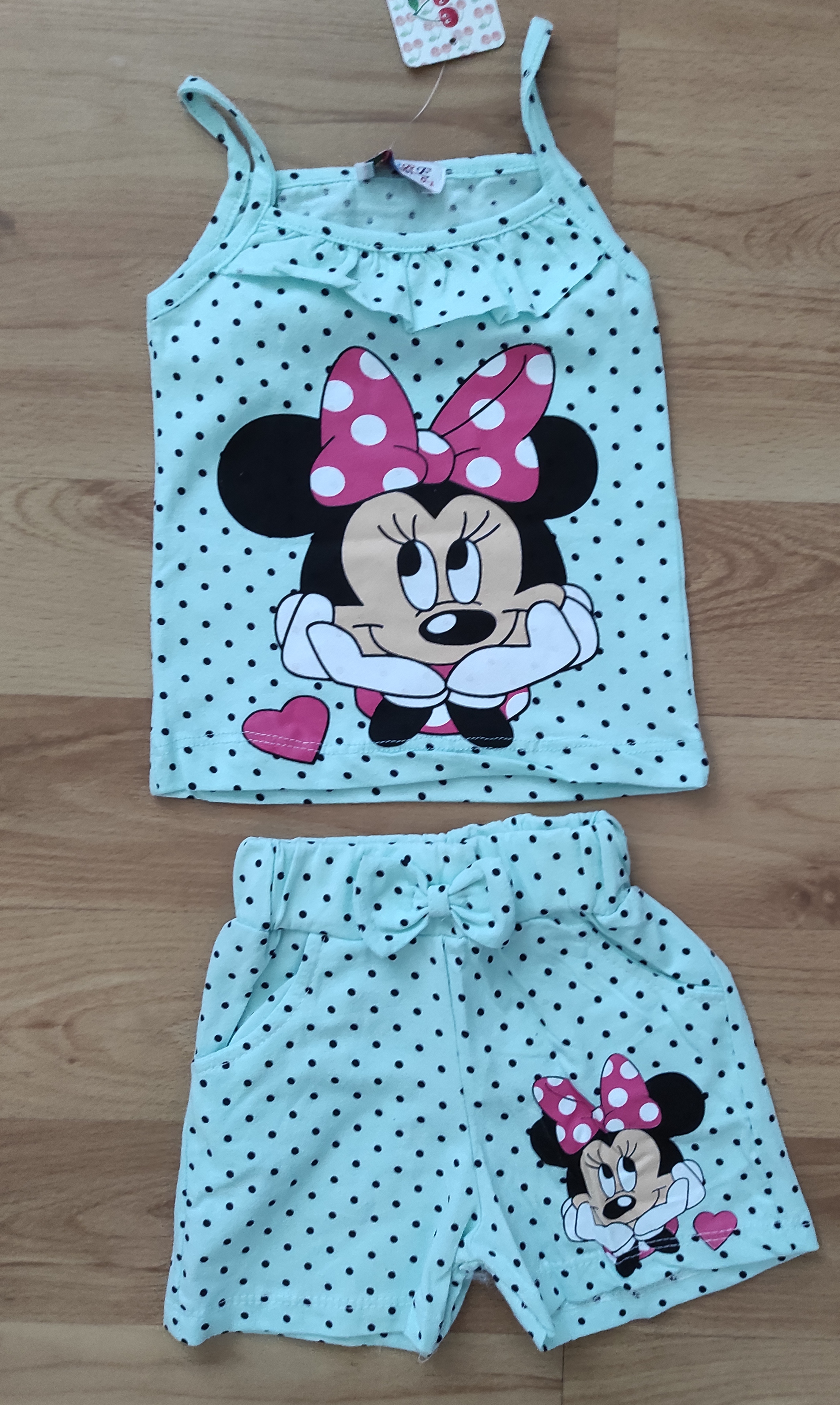 Tílko a kraťasy Minnie baby mint