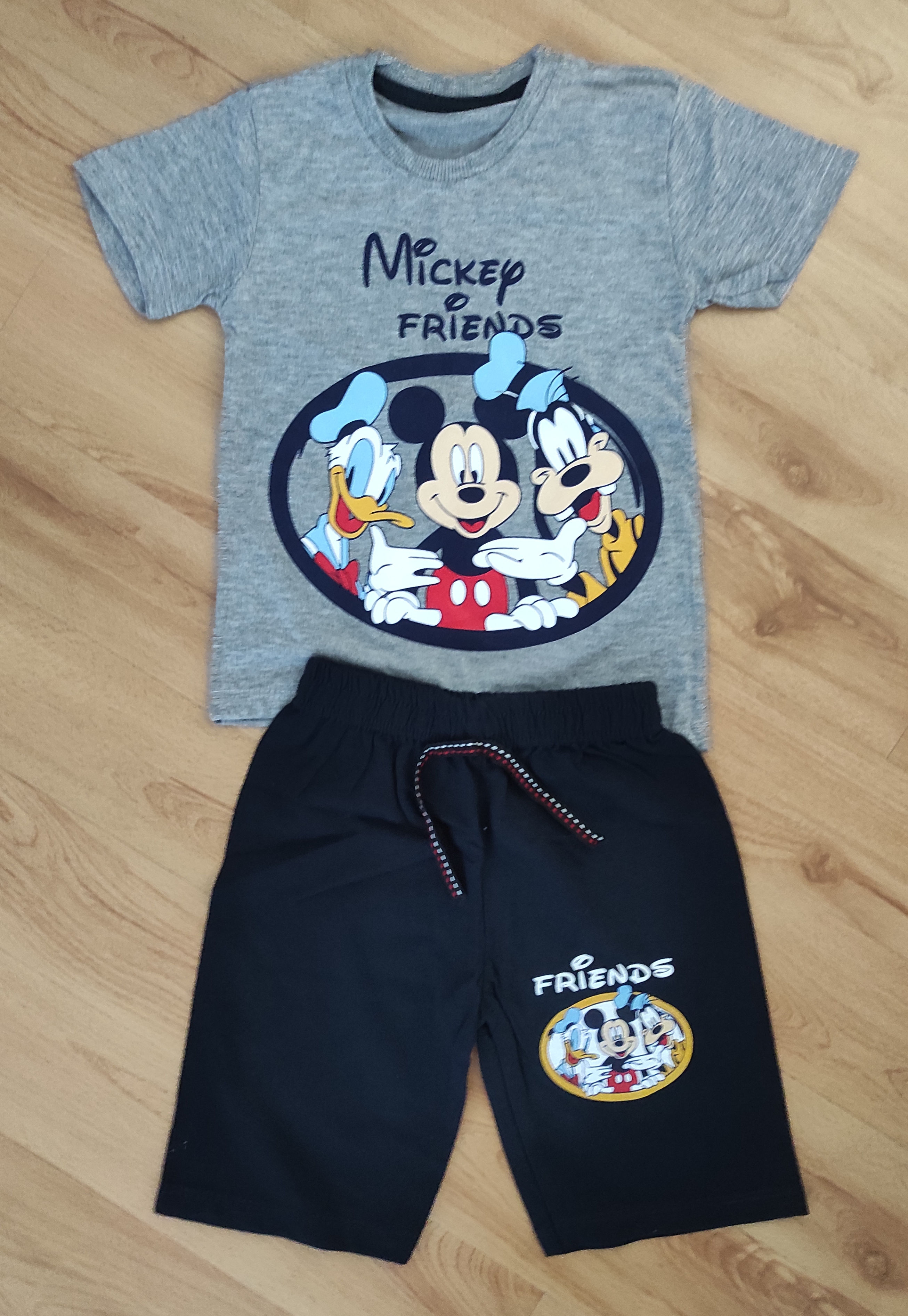 Komplet Mickey Friends šedá 