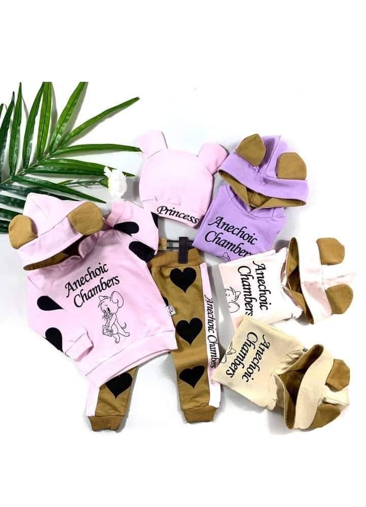 Úžasný set s čepičkou Princess béžový 