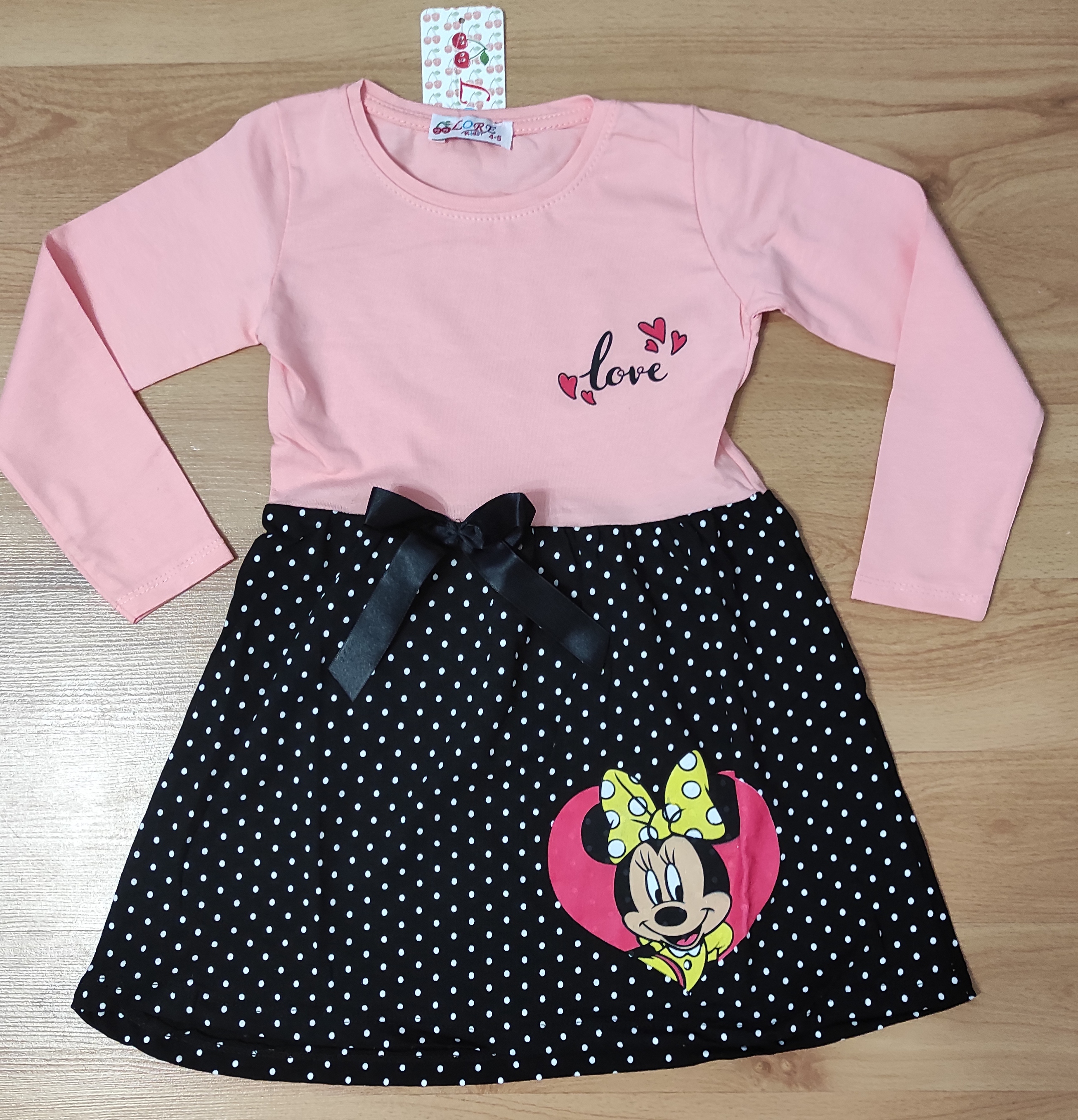 Šaty Minnie bow lososová 