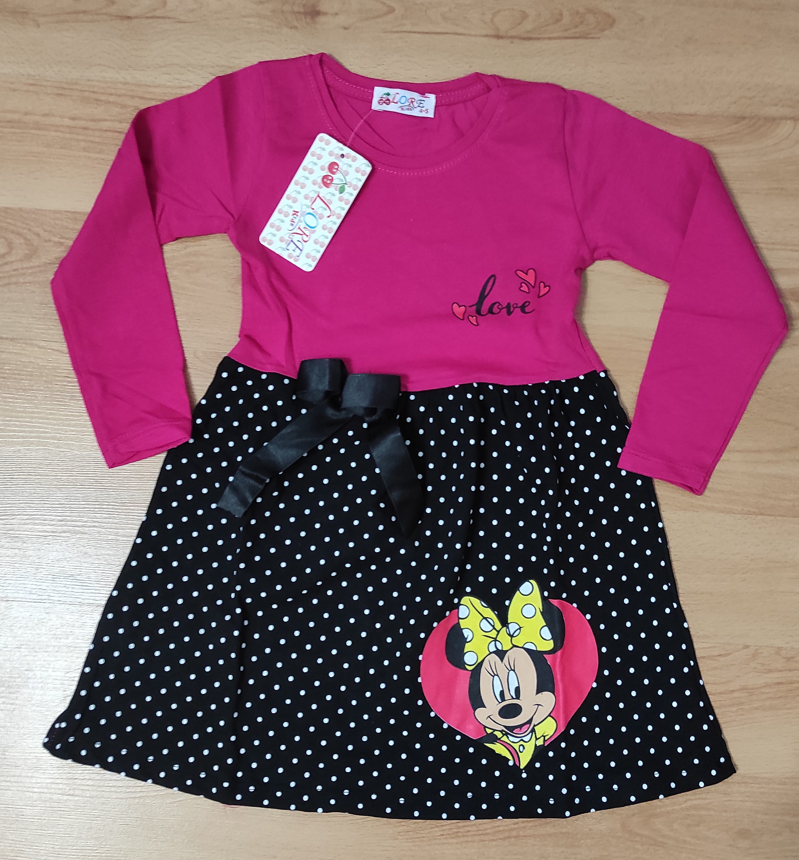 Šaty Minnie bow vínová 