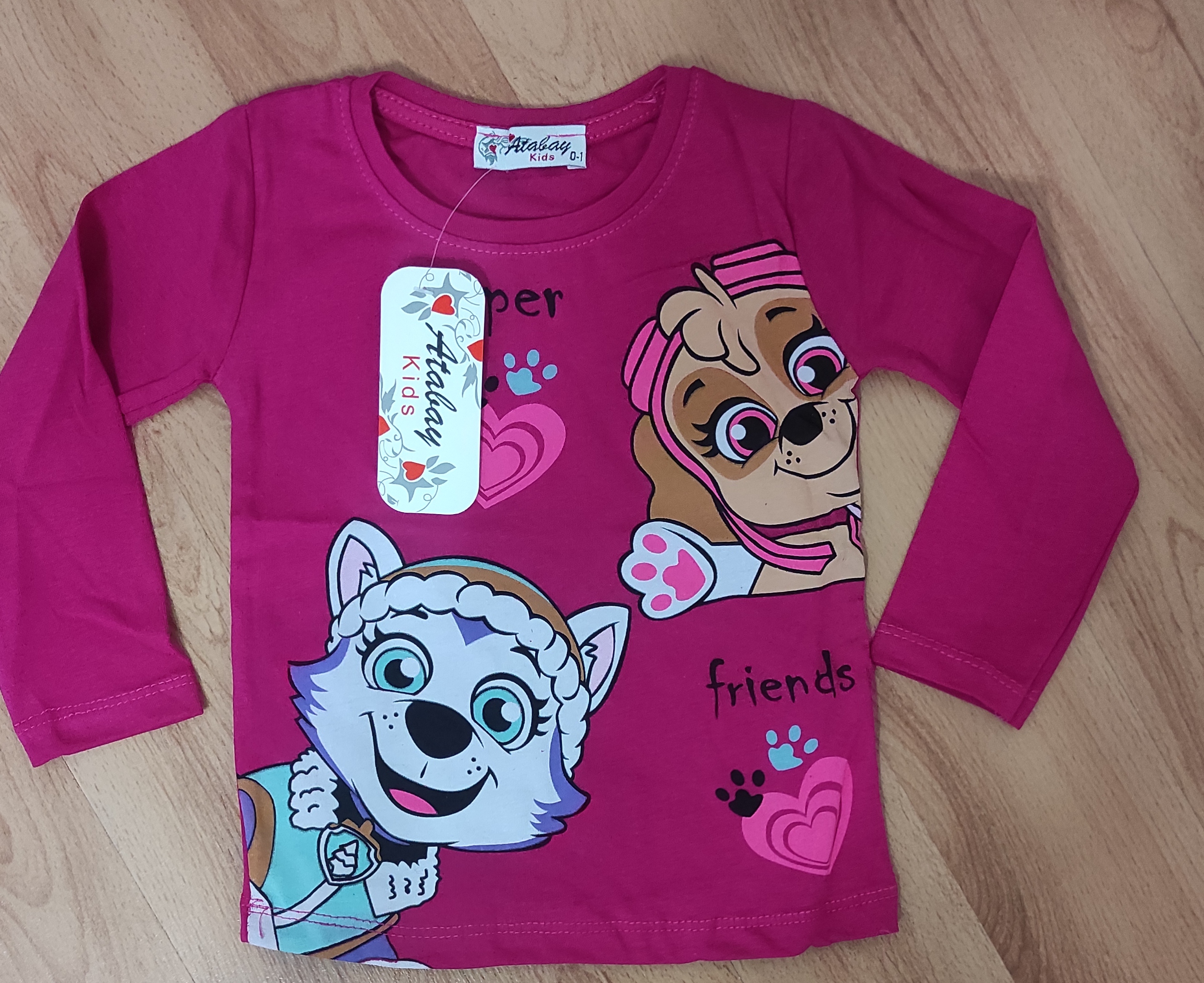 Tričko Patrola Friends vínová 