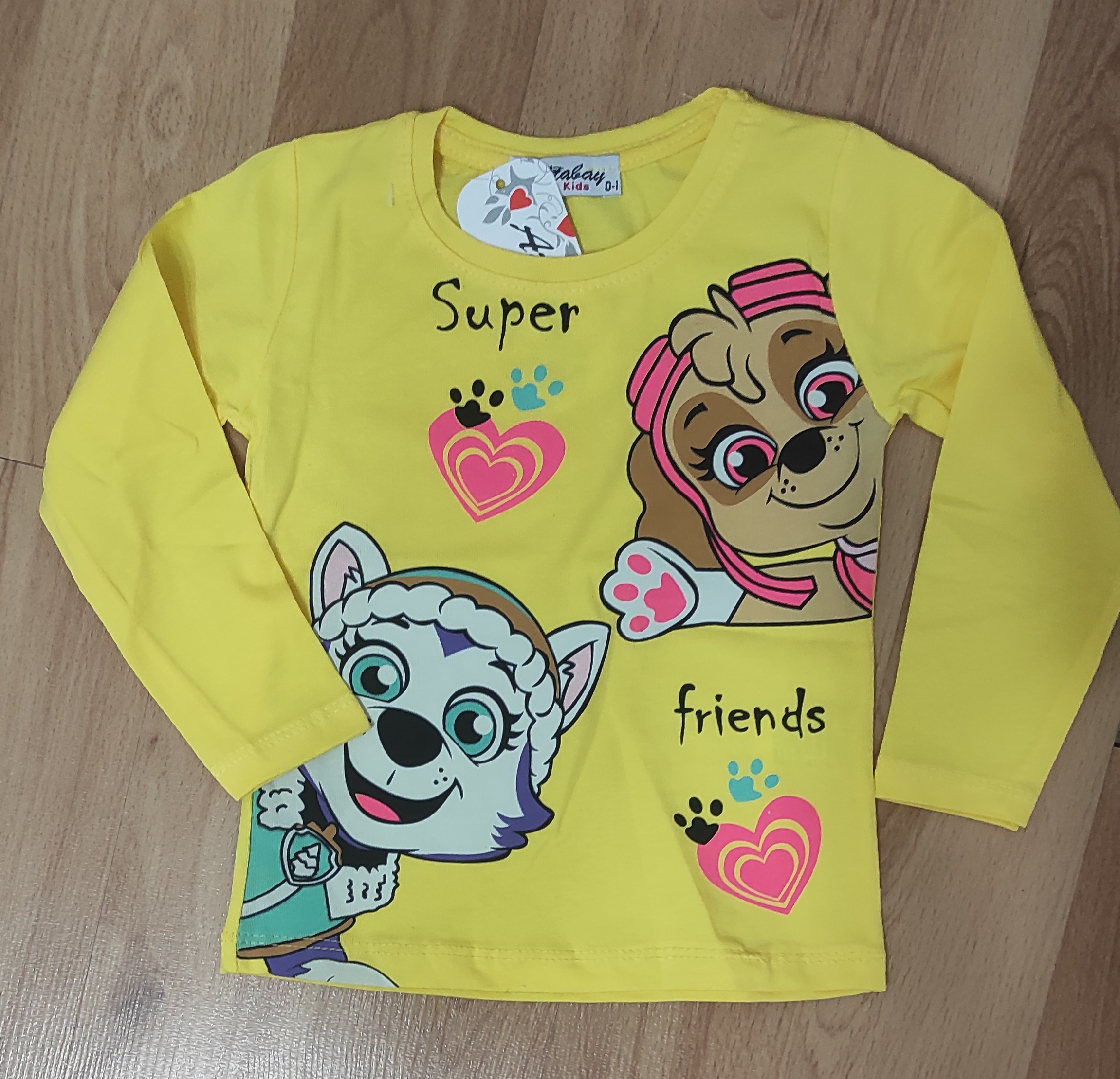 Tričko Patrola Friends žlutá 