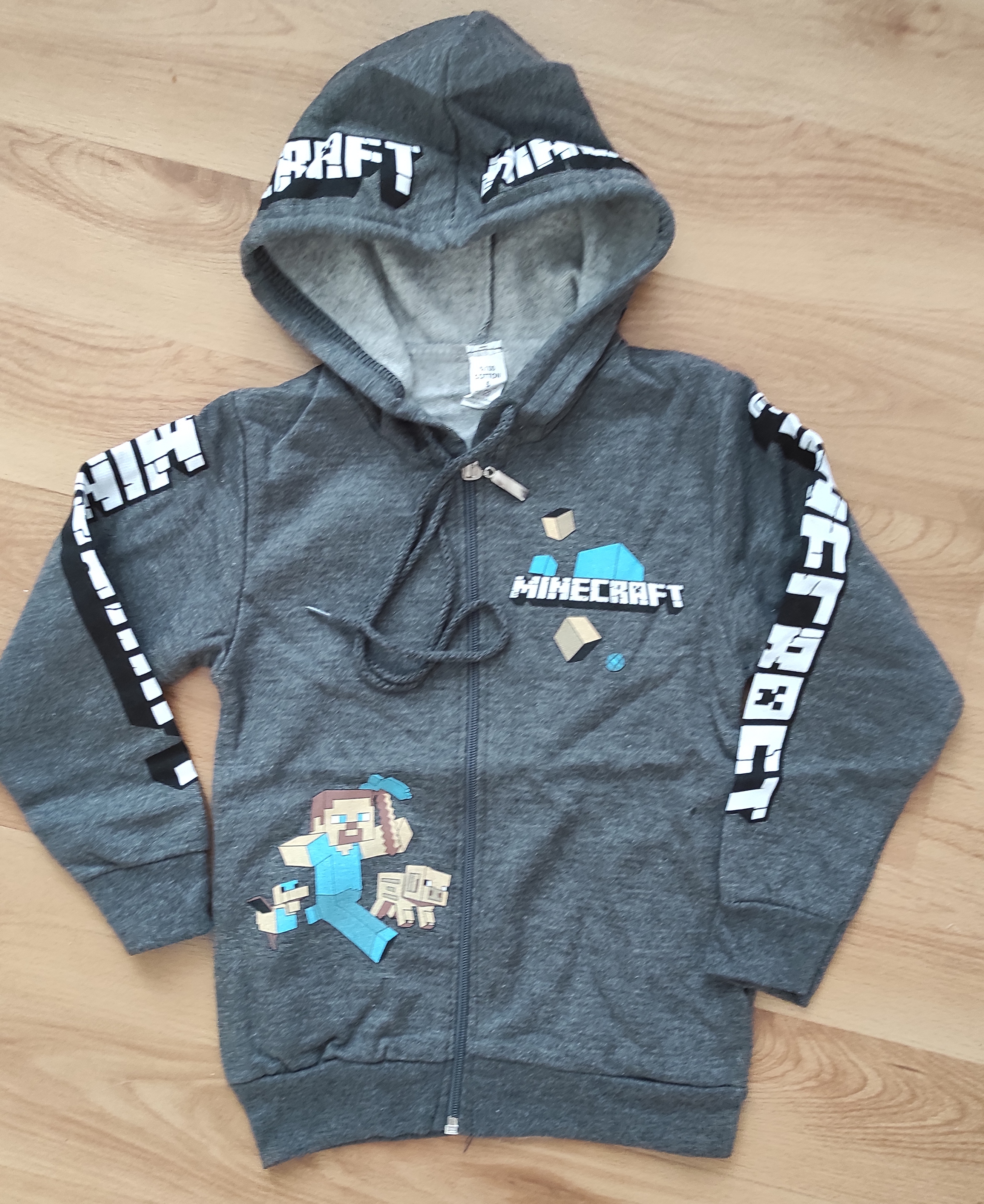 Mikina Minecraft šedá 