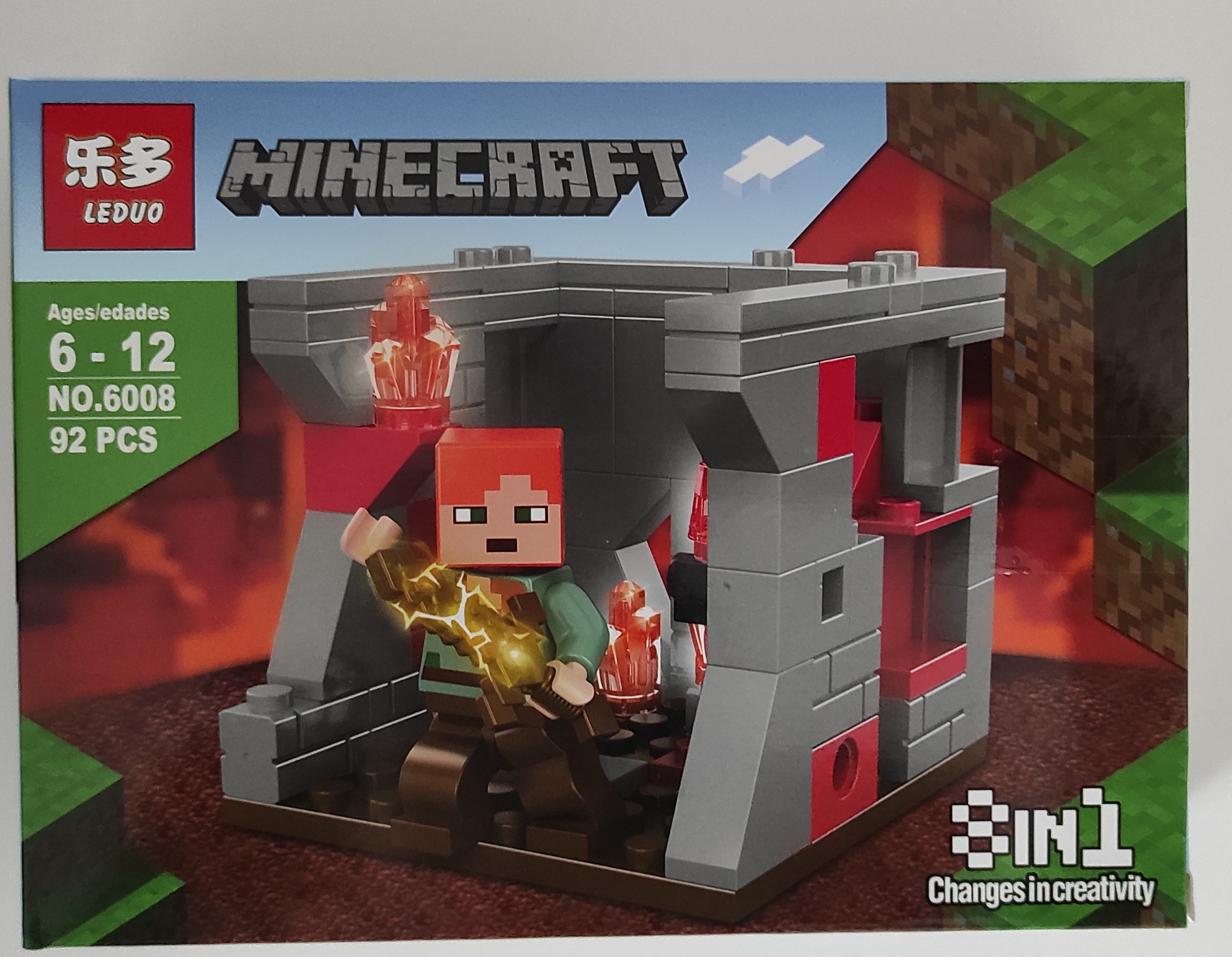 Stavebnice Minecraft 92 dílků No.6008