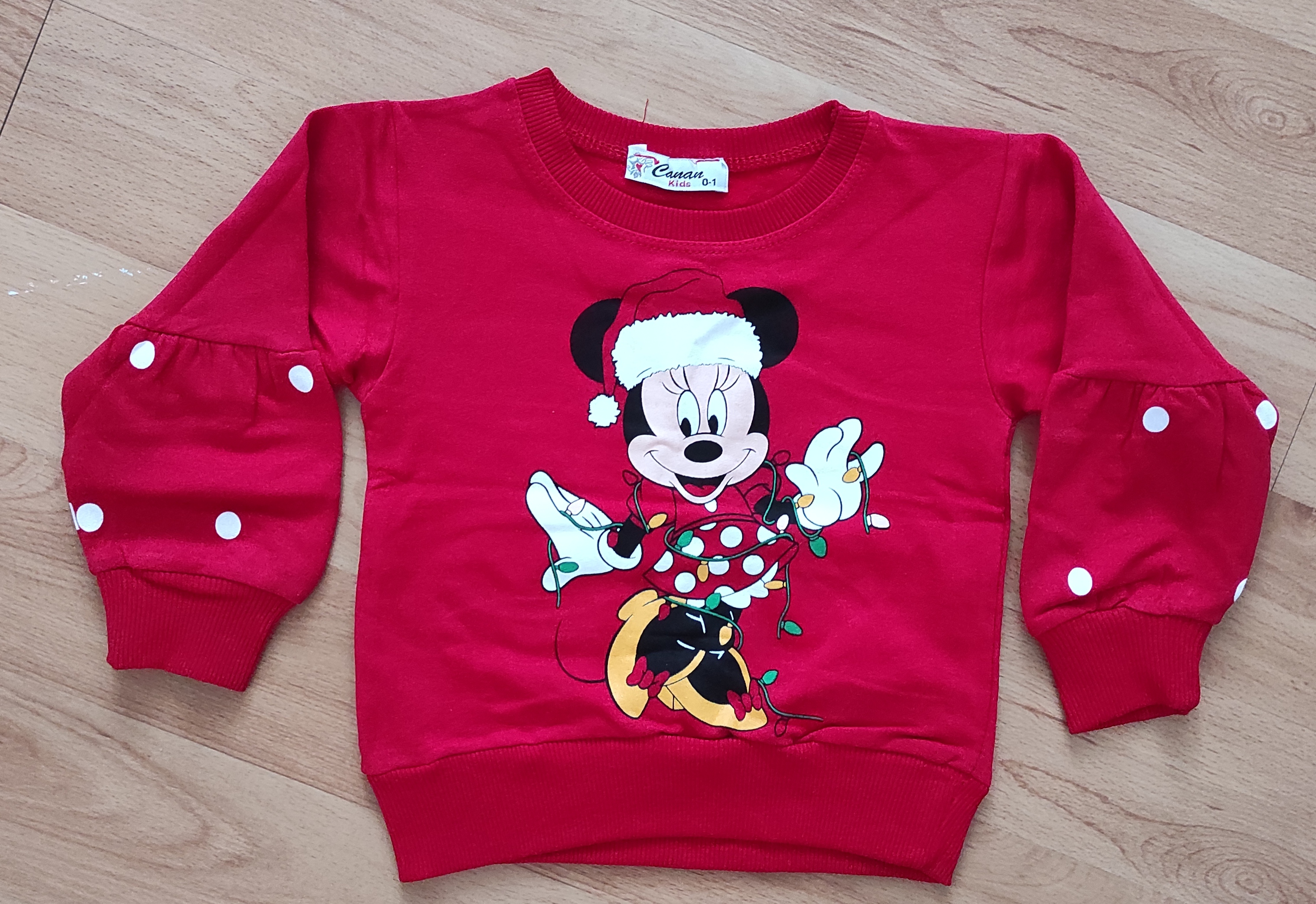 Mikina S balonovými rukávy Vánoční Minnie 