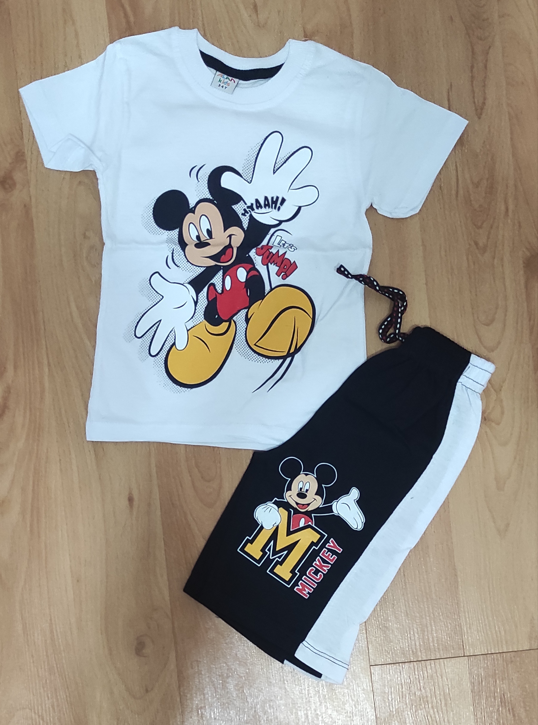 Komplet Mickey tričko a kraťasy bílá 