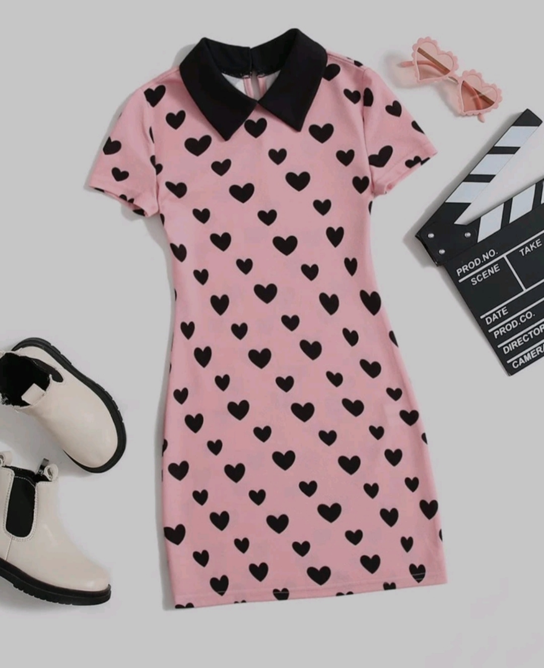 Šatičky Pink hearts 