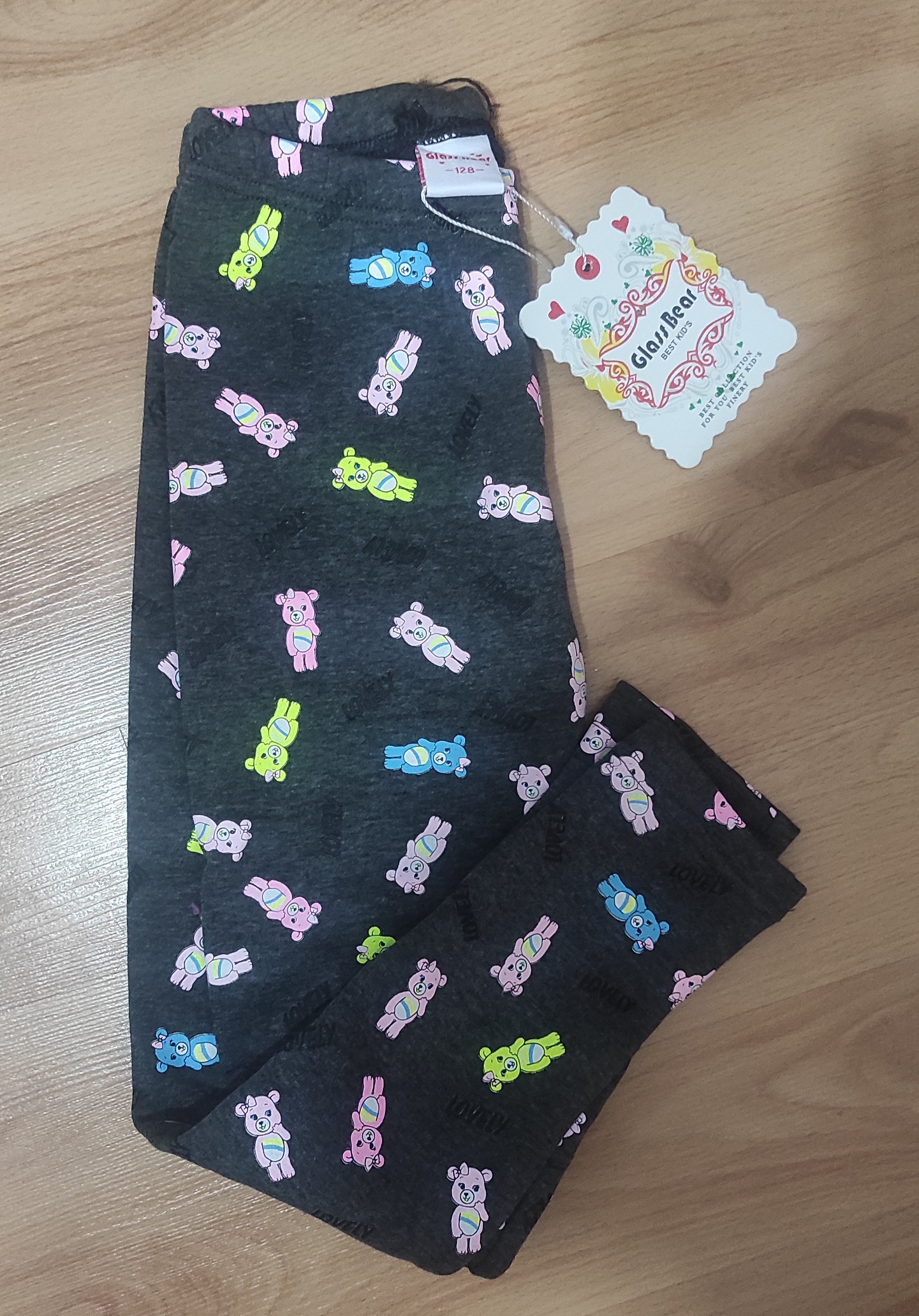 Zateplené legíny Gummy Bear šedé 